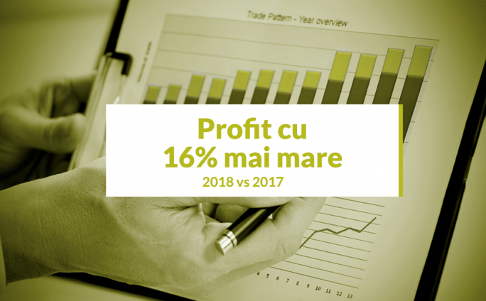 Creștere de 16,24% a Profitului Net în 2018 față de 2017